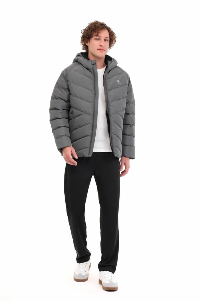 Lumberjack A10203295808010 5W Ml Adalbert Coat 5Pr Grı Erkek Kısa Kaban