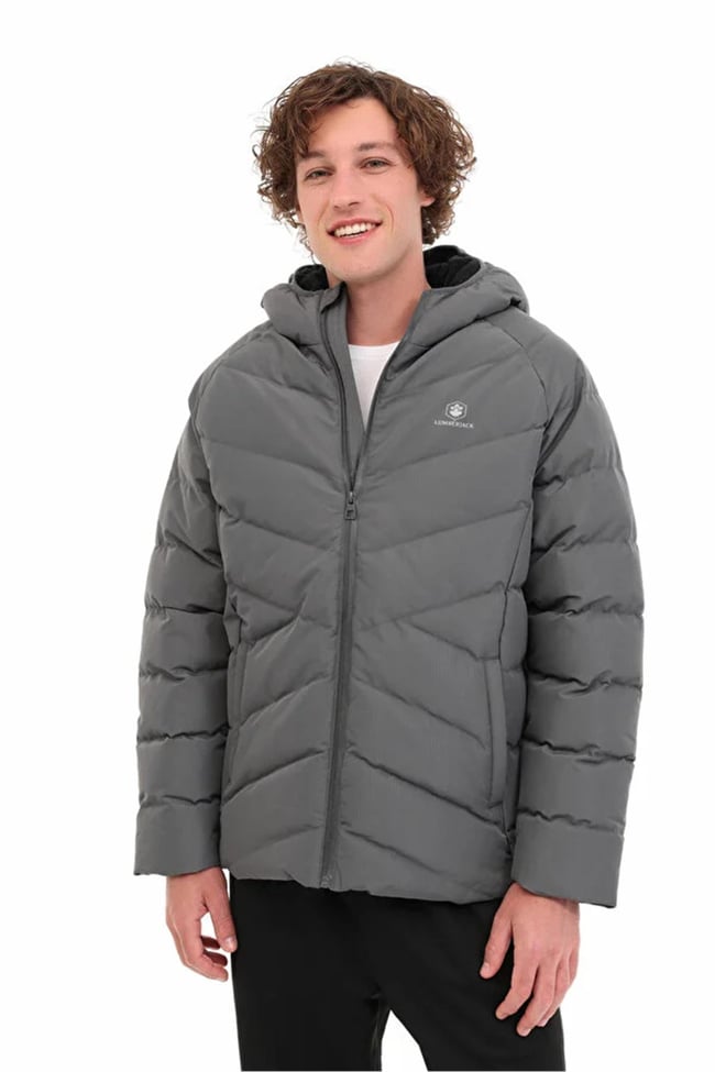 Lumberjack A10203295808010 5W Ml Adalbert Coat 5Pr Grı Erkek Kısa Kaban