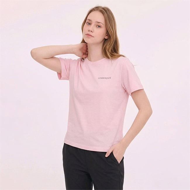 Lumberjack A10206346012010 6M Wb 11Ct122 6Fx A Pembe Kadın Kısa Kollu T-Shırt