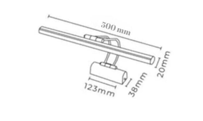 Lumexx Flüt 50 Cm Ledli Siyah Aplik