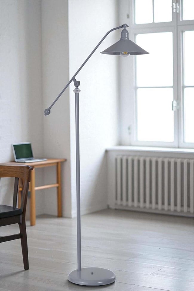 Lumexx Moka Gri Lambader Metal Başlıklı