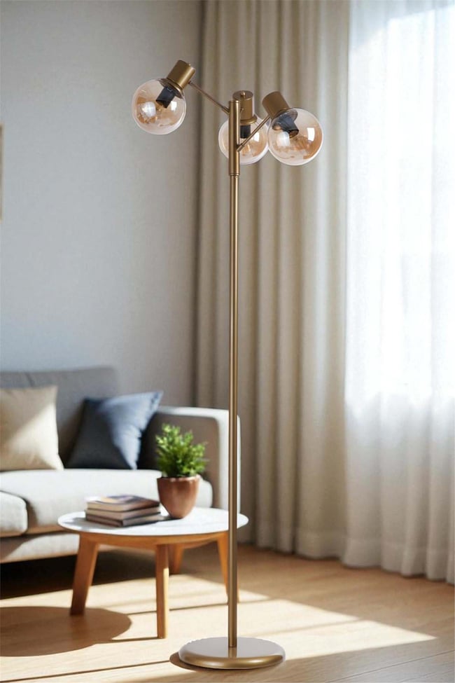 Lumexx Safir 3 Lü Eskitme Lambader Bal Camlı