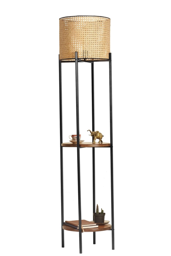 Lumexx Vega Siyah Rattan Başlıklı Lambader