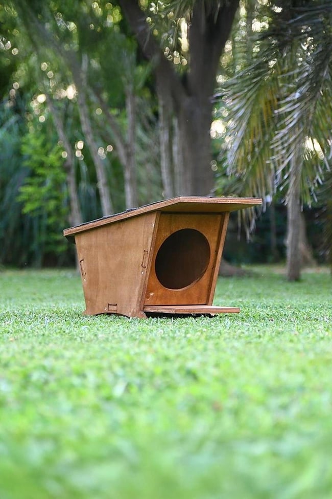 Mandu Ahşap Mini Kedi Evi (Yeni Doğan Evi)-Mnd215