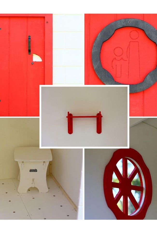 Mandu Ahşap Soyunma Kabini XL Mavi (Yetişkin ve Çocuk için) MND265