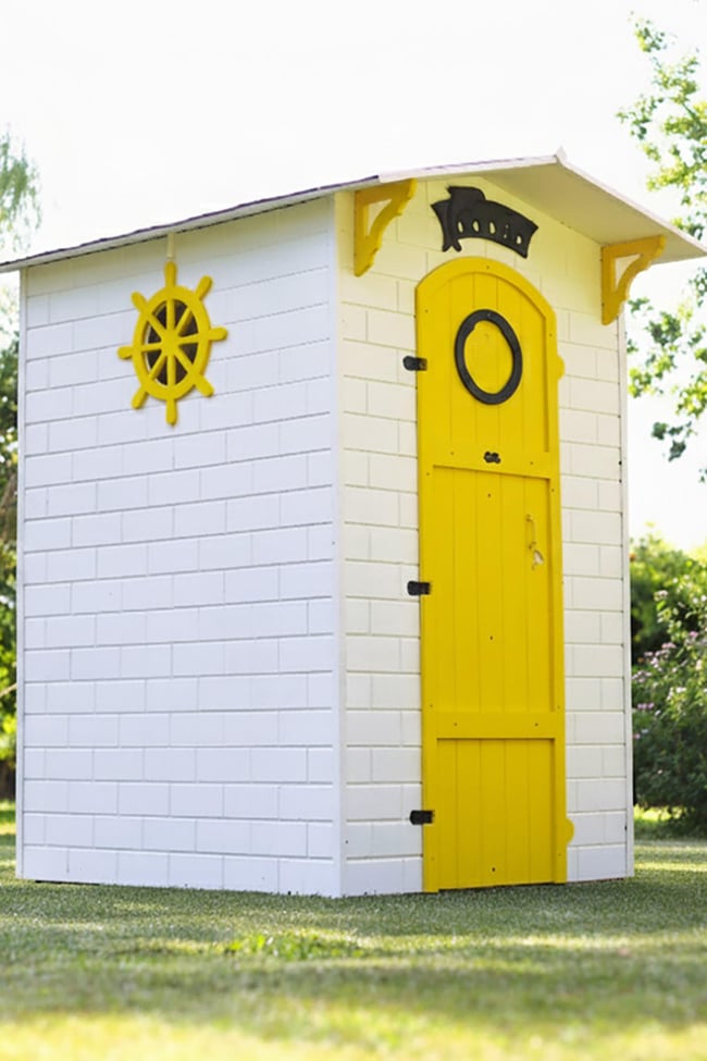 Mandu Ahşap Soyunma Kabini XL Sarı (Yetişkin ve Çocuk için) MND265