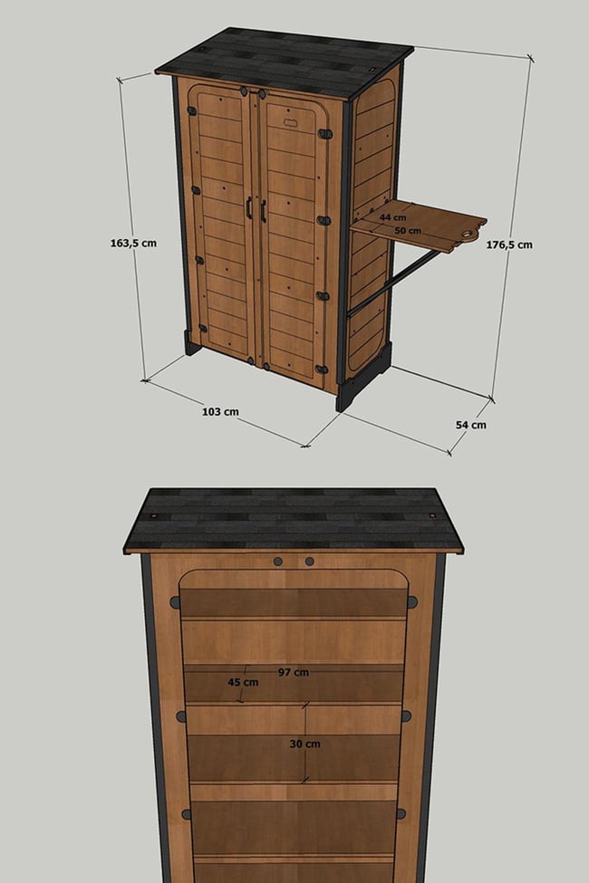 Mandu Slim Maxi Depolama Dolabı MND288 