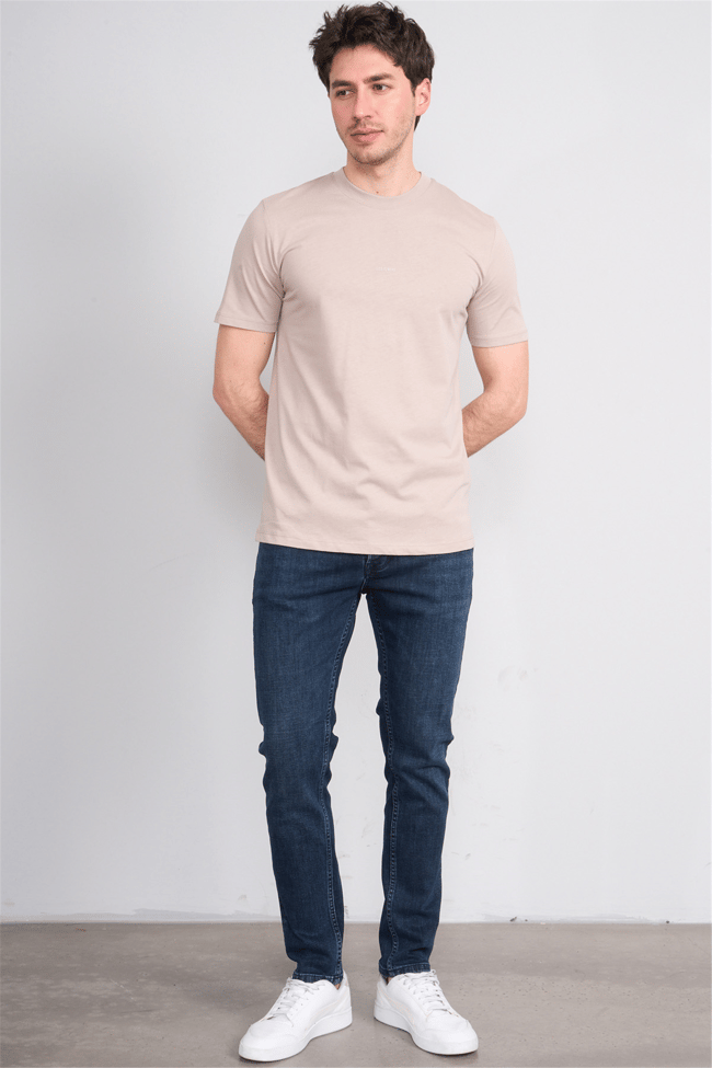 Mareteks 2600 Js Pudra Erkek 0 Yaka Less Is More Suprem T-Shırt