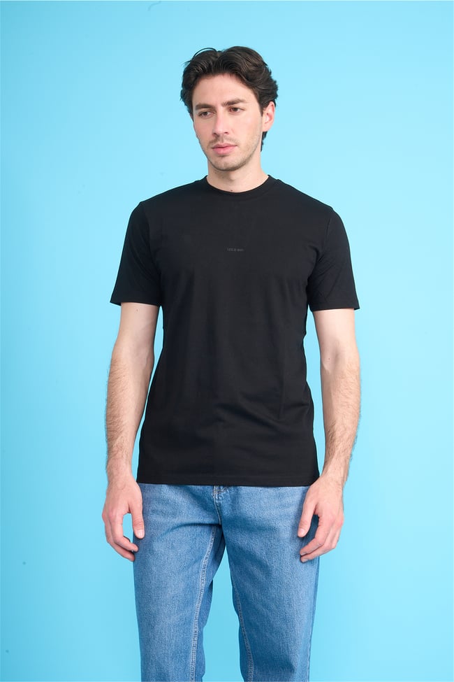 Mareteks 2600 Js Sıyah Erkek 0 Yaka Less Is More Suprem T-Shırt