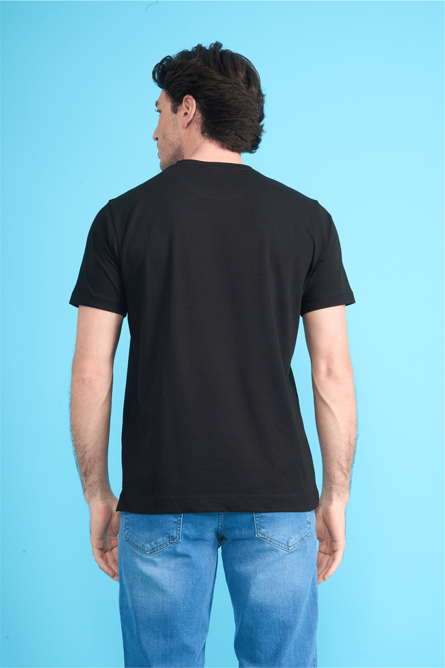 Mareteks 2606 Js Sıyah Erkek 0 Yaka 30/1 Lyc Suprem T-Shırt