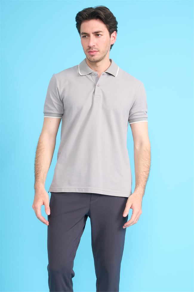 Mareteks 2653 Js Tas Erkek Polo Yaka Garnılı Pıke T-Shırt