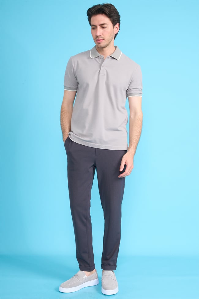 Mareteks 2653 Js Tas Erkek Polo Yaka Garnılı Pıke T-Shırt