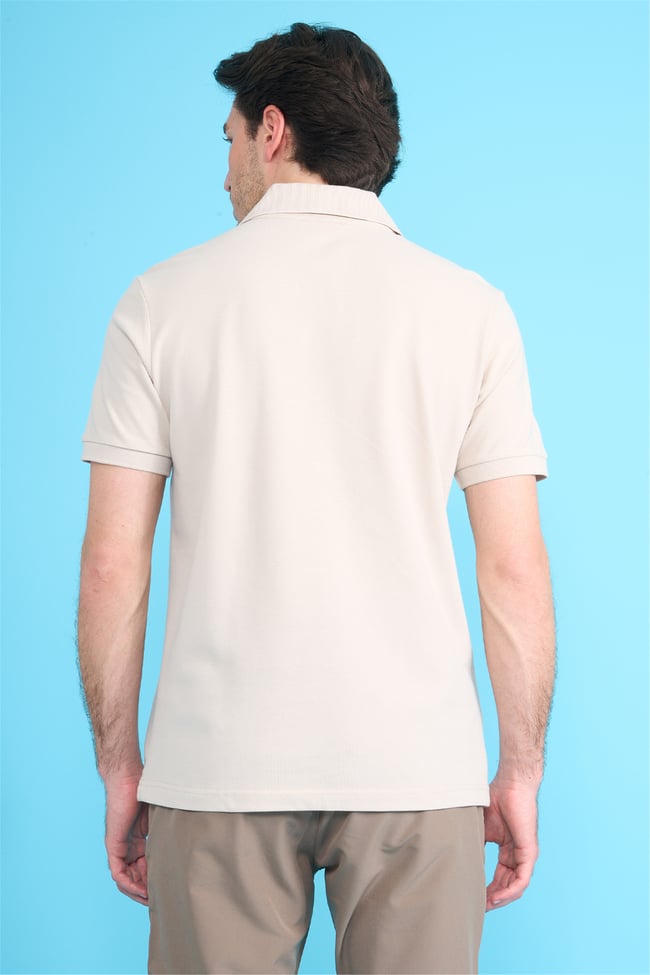 Mareteks 2654 Js Tas Erkek Polo Yaka Altı Baskı Fermuar Pıke T-Shırt