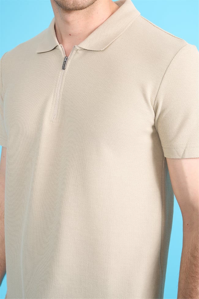 Mareteks 2655 Js Tas Erkek Polo Yaka A.P Fermuarlı T-Shırt