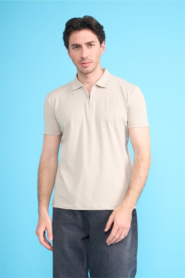 Mareteks 2656 Js Tas Erkek Polo Yaka Fermuar Lyc Suprem T-Shırt