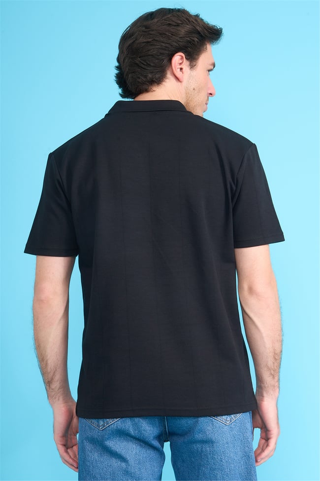 Mareteks 2664 Js Sıyah Erkek Polo V Yaka 40/1 Ib T-Shırt