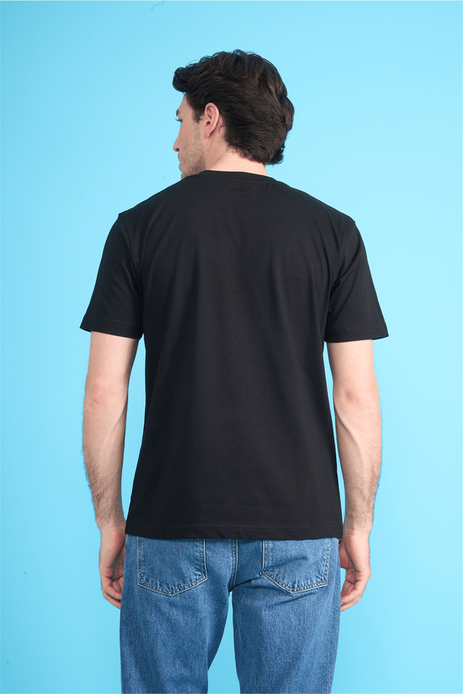 Mareteks 2673 Js Sıyah Erkek 0 Yaka Black Gold Edıtıon Baskı T-Shırt