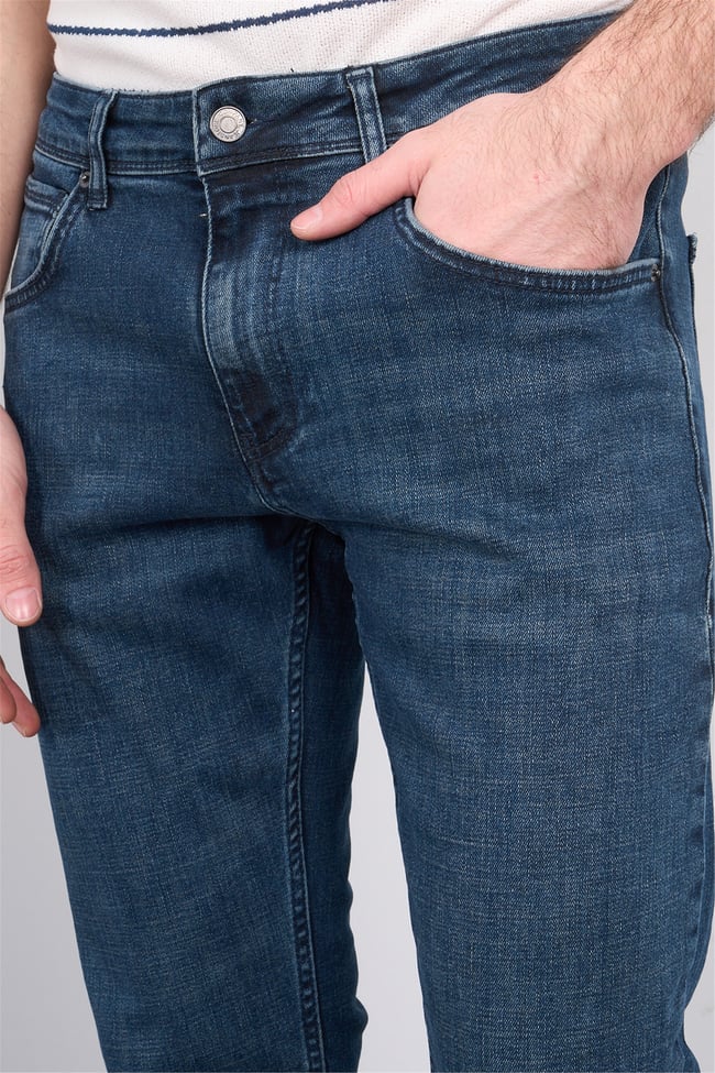 Mareteks 3300-C58-Tokyo Blue Hakı Zkb. Erkek Denım Pantolon