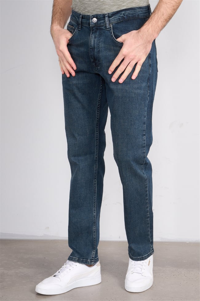 Mareteks 4412-C58-Texas Blue Hakı Zkb. Erkek Denım Pantolon