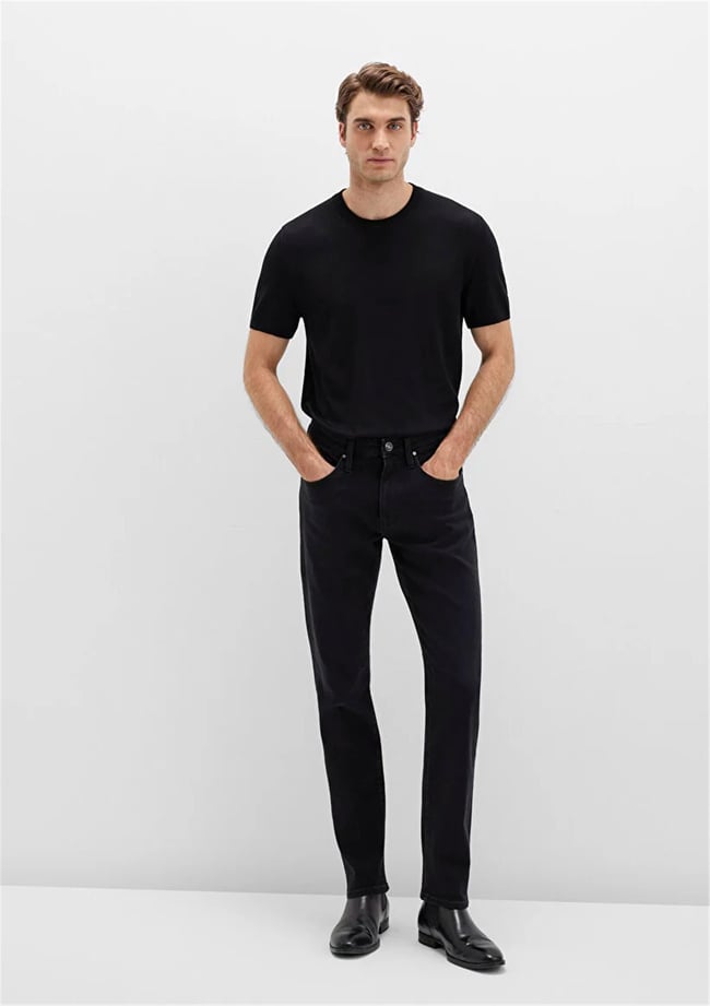 Mavı M0035190822 Marcus Deep Smoke Lux Black Erkek Slım Straıght Denım Pantolon