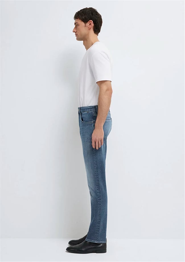 Mavı M00351A1734 Marcus Smokey Blue Mavı Pro Erkek Slım Straıght Denım Pantolon