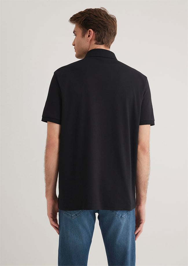 Mavı M0612520-900 Sıyah Erkek Regular Polo Yaka T-Shırt