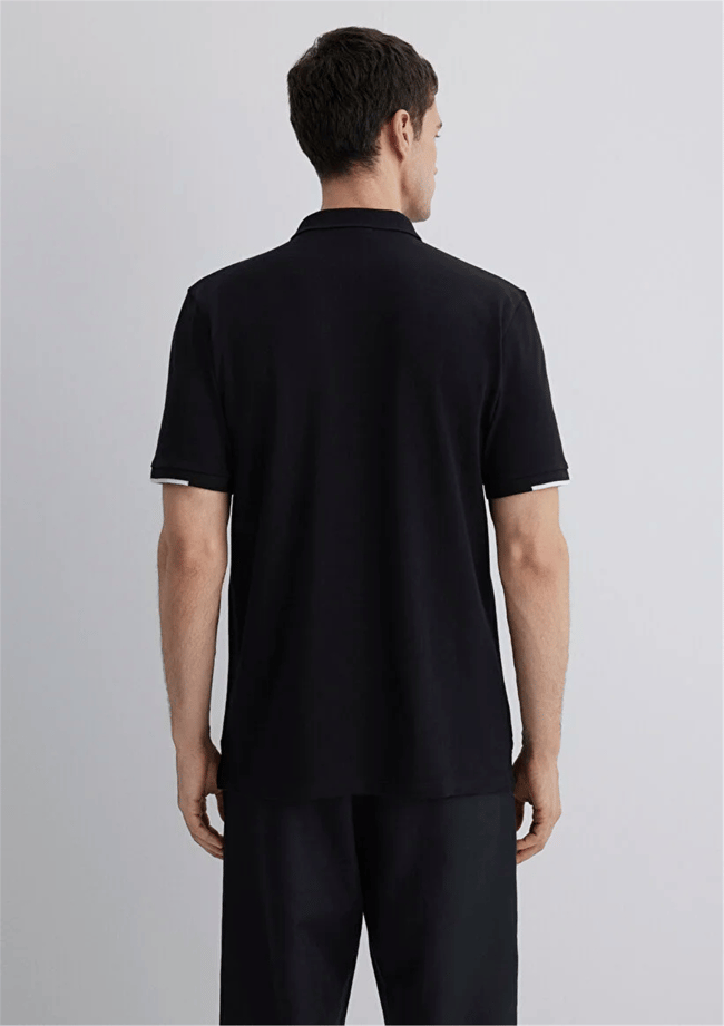 Mavı M0612654-900 Sıyah Erkek Regular Polo T-Shırt
