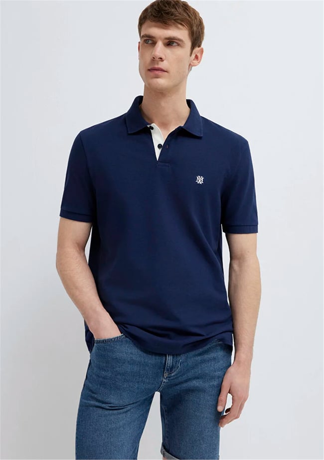 Mavı M0613287-70497 Derın Lacıvert Erkek Regular Polo T-Shırt