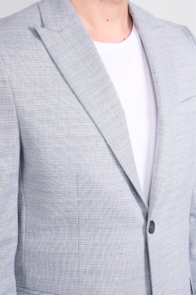 Mentality 4735 Erkek Slimfit Tek Ceket Lacivert