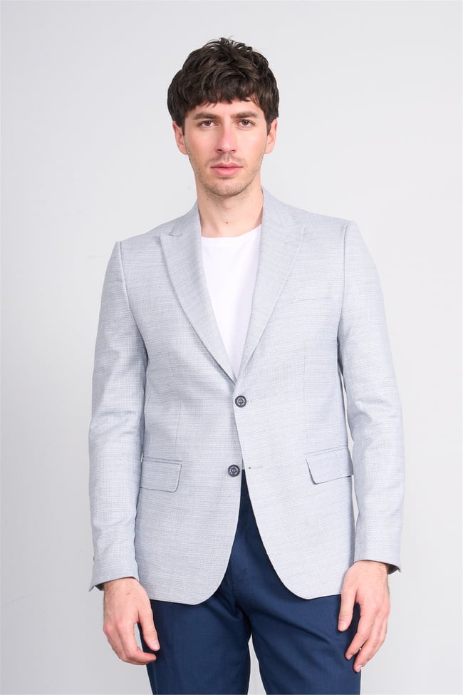 Mentality 4735 Erkek Slimfit Tek Ceket Lacivert
