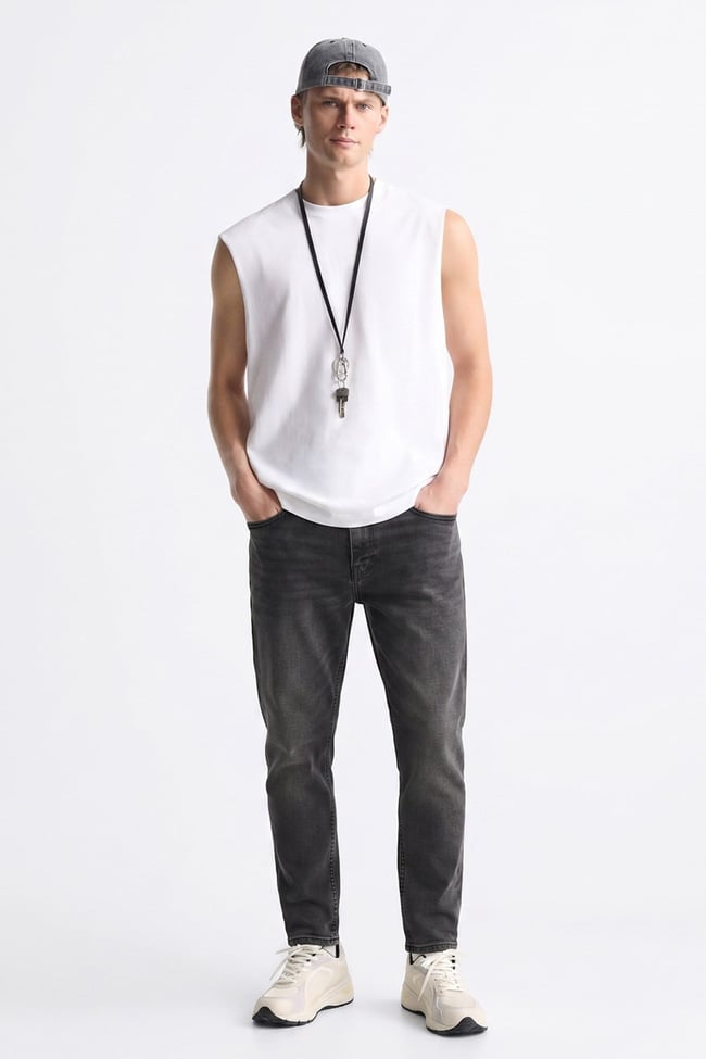 Mentality 6443 Erkek Proton Slim Fit Kot Pantolon Gri