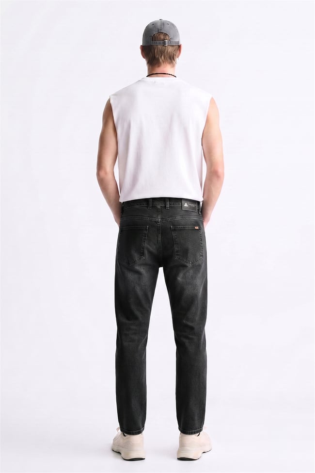 Mentality 6443 Erkek Proton Slim Fit Kot Pantolon Koyu Gri