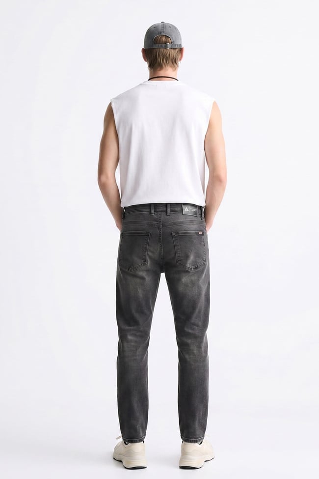 Mentality 6443 Erkek Proton Slim Fit Kot Pantolon Gri