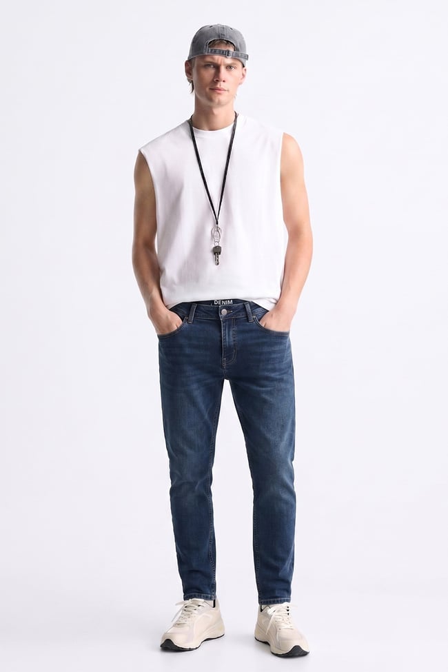Mentality 6443 Erkek Proton Slim Fit Kot Pantolon Açık Lacivert