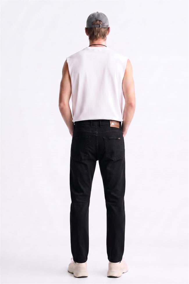 Mentality 6443 Erkek Proton Slim Fit Kot Pantolon Siyah
