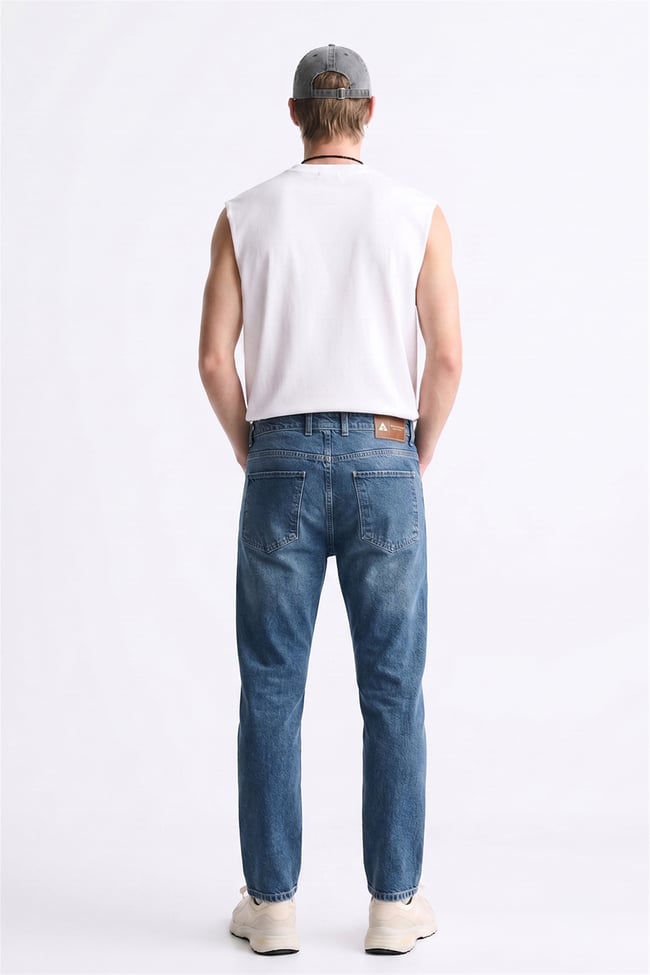 Mentality 6577 Erkek Baggy Relax Kot Pantolon Lacivert