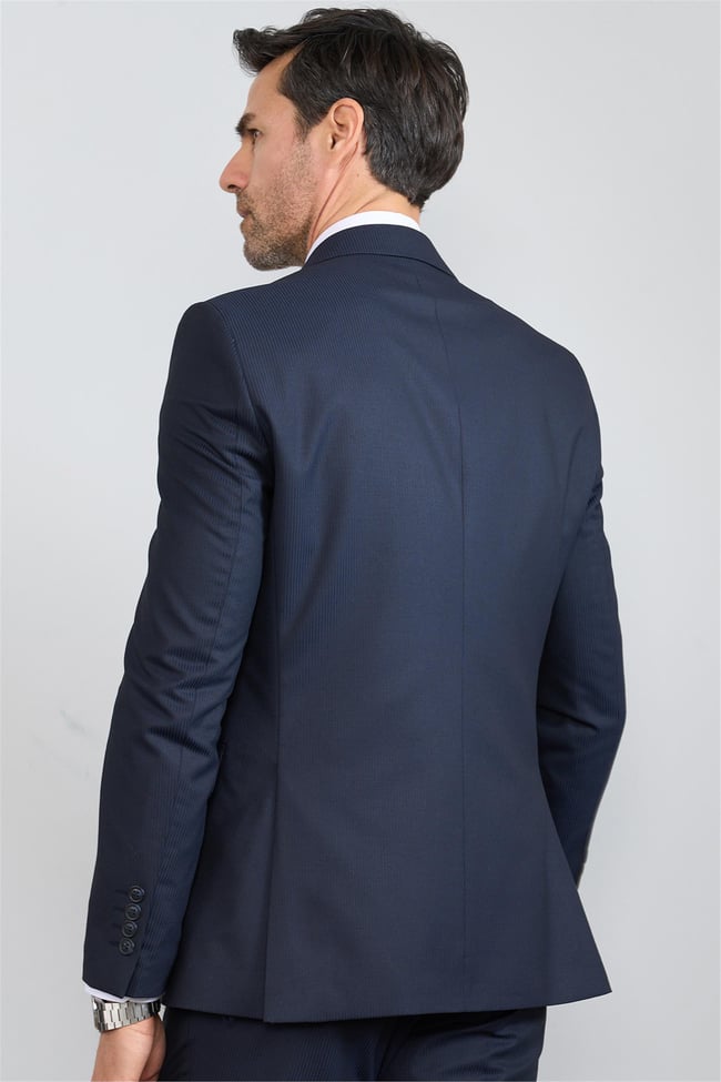 Mentality 9100 Erkek Holmes Slimfit Takım Elbise Lacivert