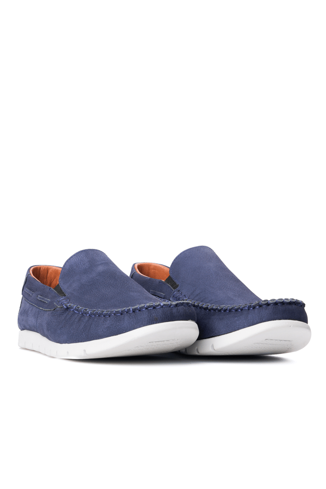 Meva 414 Lacivert Nubuk Erkek Deri Comfort Ayakkabı