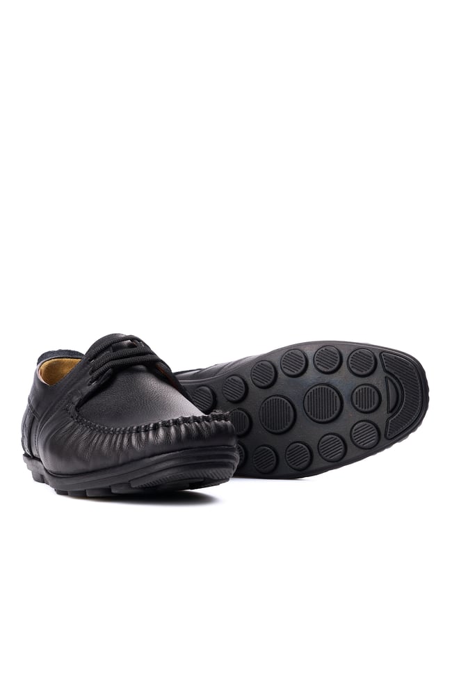 Meva 9105 Siyah Erkek Deri Comfort Ayakkabı