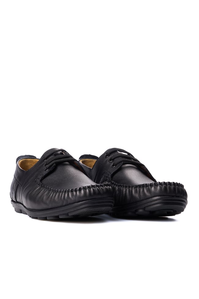 Meva 9105 Siyah Erkek Deri Comfort Ayakkabı