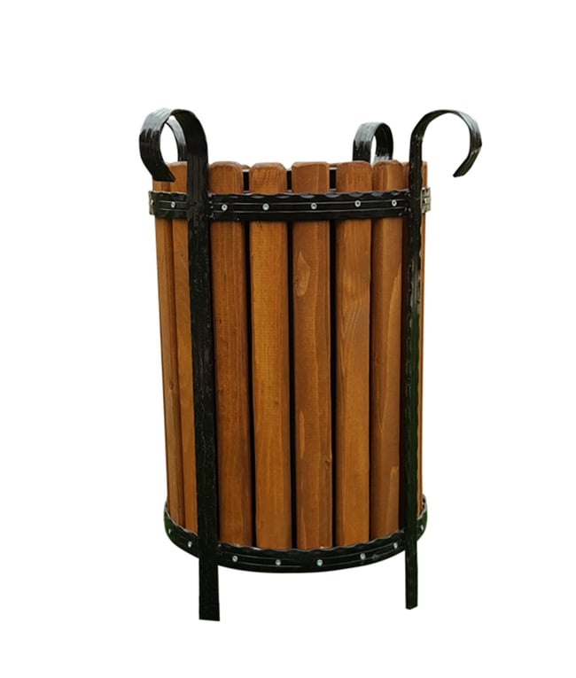 Alaçam Oval Çöp Kovası Kahverengi