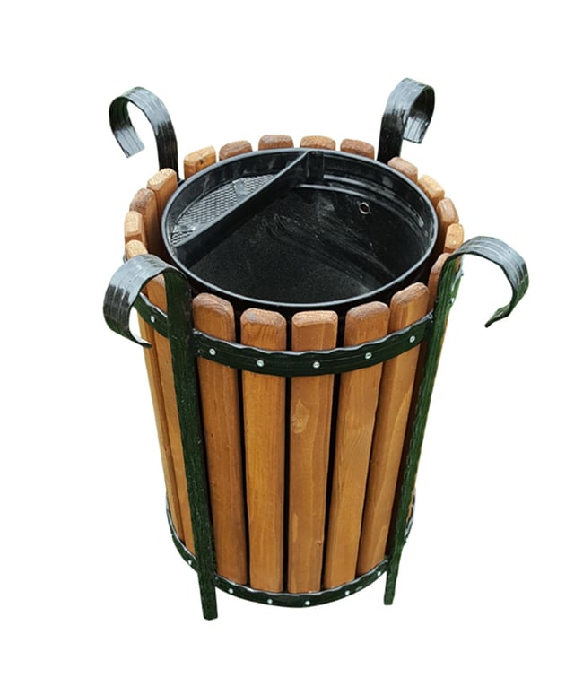 Alaçam Oval Çöp Kovası Kahverengi