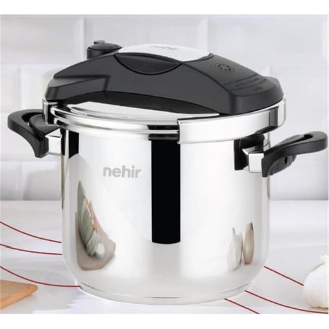 Nehir 29013 Silver Matik 7 Lt-düdüklü Tencere