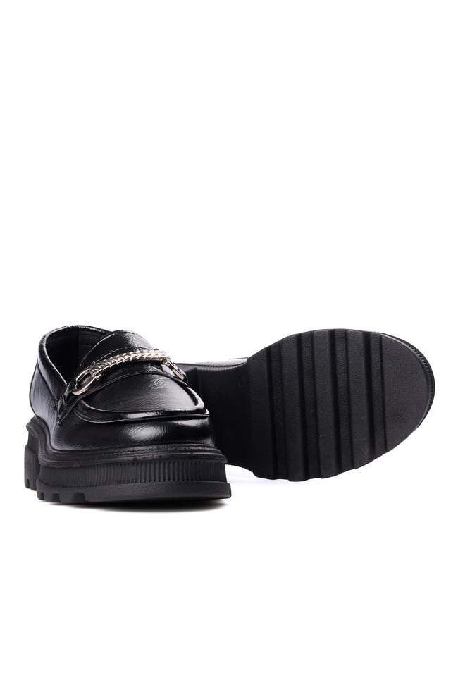 Nene 2465 Siyah Rgn Kadın Loafer Ayakkabı