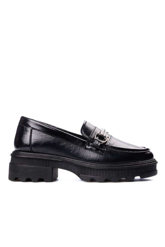 Nene 2465 Siyah Rgn Kadın Loafer Ayakkabı