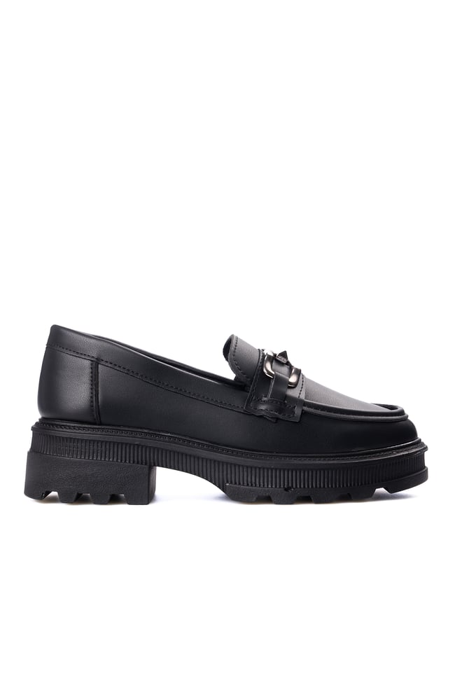 Nene 2468 Siyah Kadın Loafer Ayakkabı