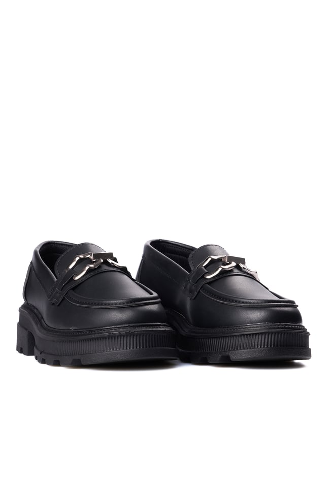 Nene 2468 Siyah Kadın Loafer Ayakkabı