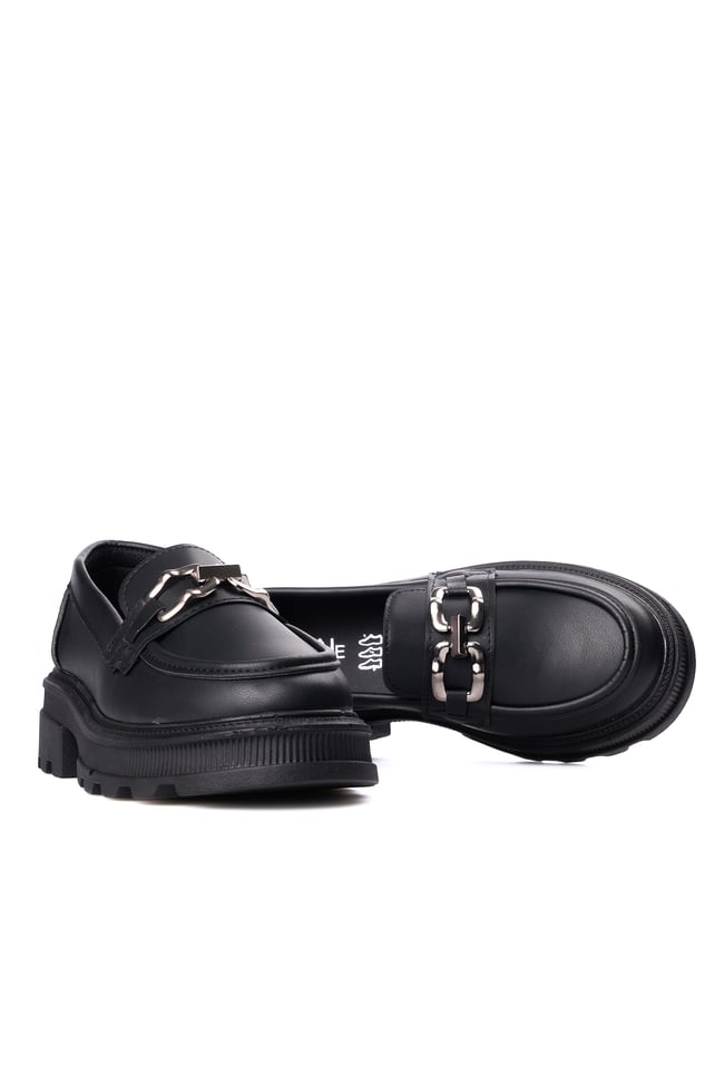 Nene 2468 Siyah Kadın Loafer Ayakkabı