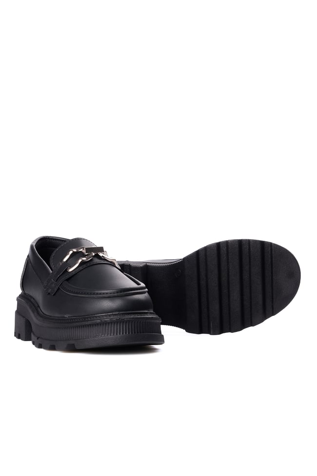 Nene 2468 Siyah Kadın Loafer Ayakkabı