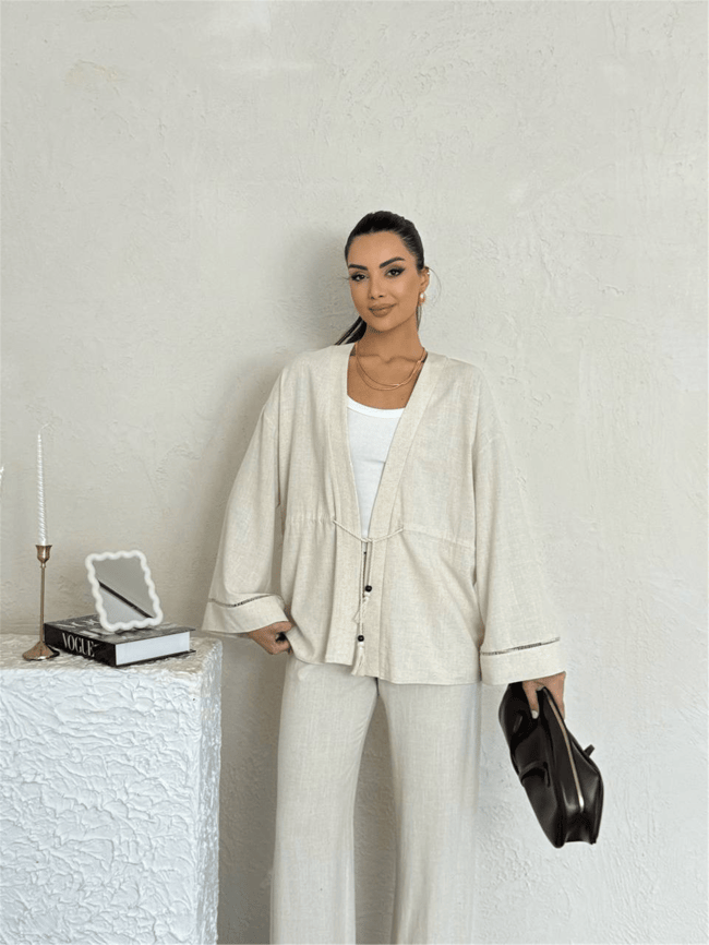 Nesil Y26 Eu2122 Bej Kadın Pantalonlu İkili Takım S-Xl